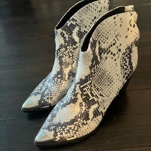 Snakeskin Booties from Bloomingdale’s